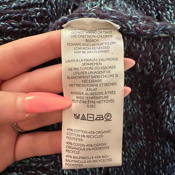 Pilcro Anthropologie blue knit sleeveless tank top size L - Picture 7 of 11